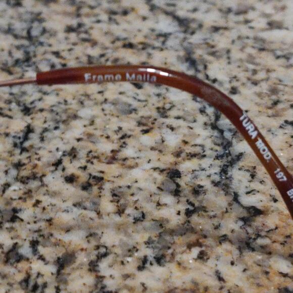 Vintage Tura 197 Eyeglasses Oval Bronze Frame 45-20-145 Made in Italy Unisex Ret - Picture 8 of 13